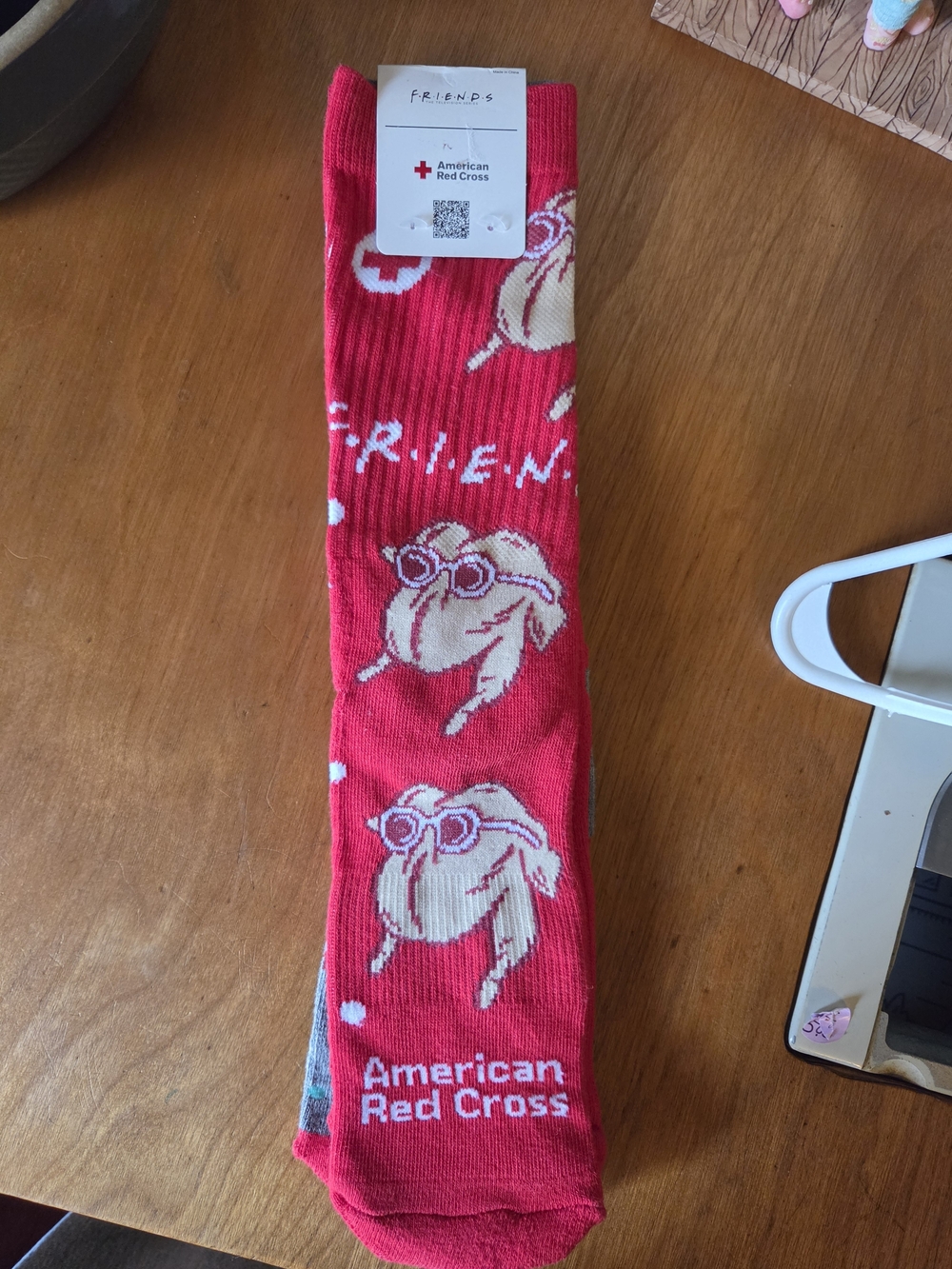 American Red Cross x Friends Red Character Socks, NWT, 2 pairs